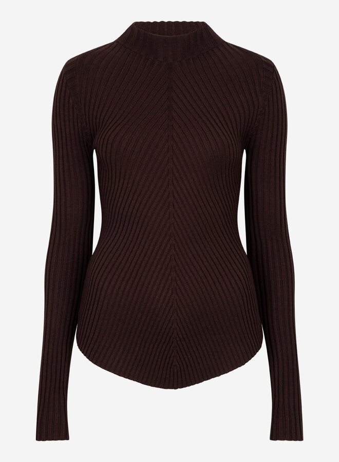 Ibana kinzy lace top dark brown