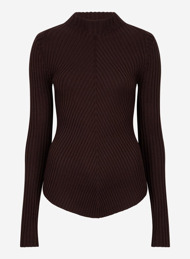 Ibana kinzy lace top dark brown