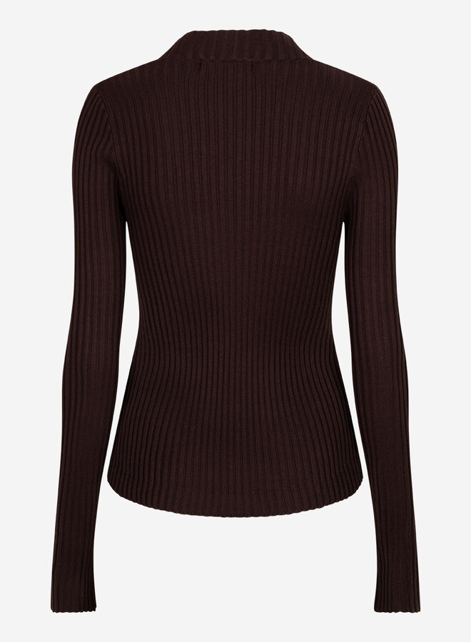 Ibana kinzy lace top dark brown