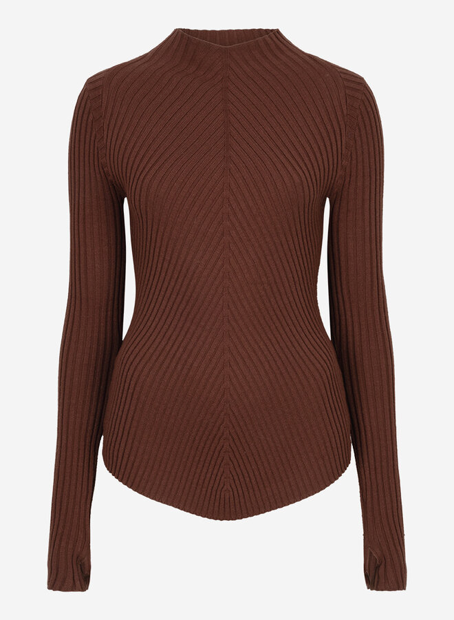 Ibana kinzy lace top chestnut brown