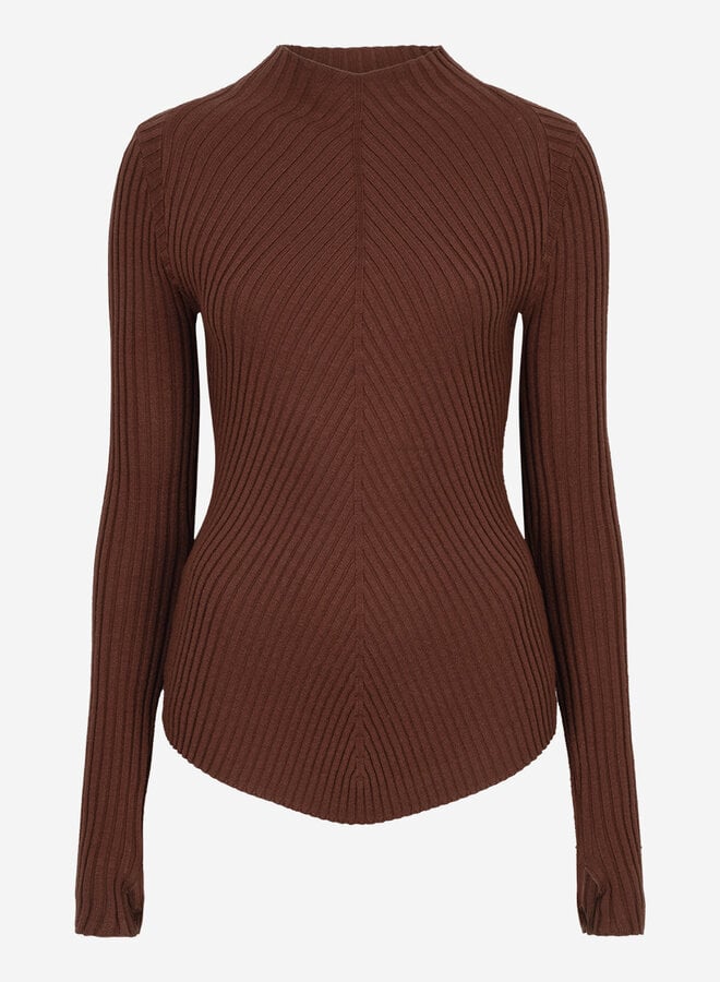 Ibana kinzy lace top chestnut brown