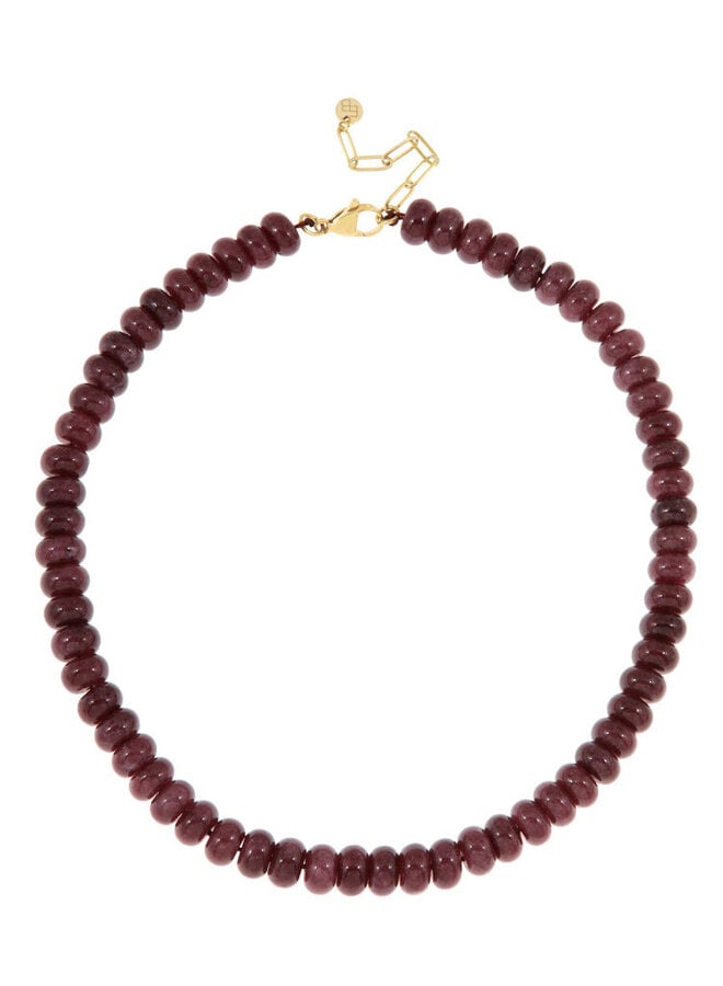 Ellen Beekmans ketting gemstone aubergine