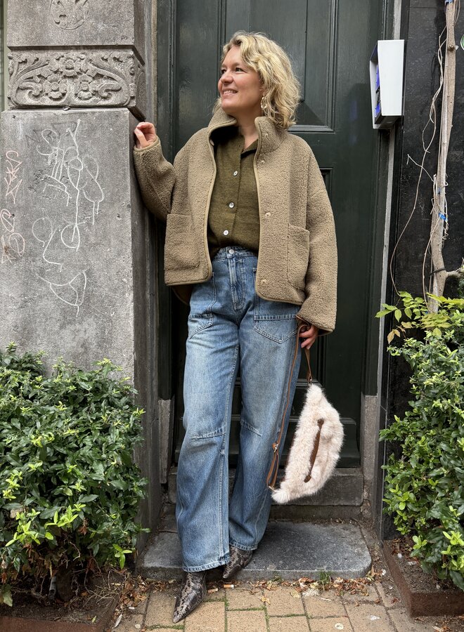 Knit-ted emile cardigan moss