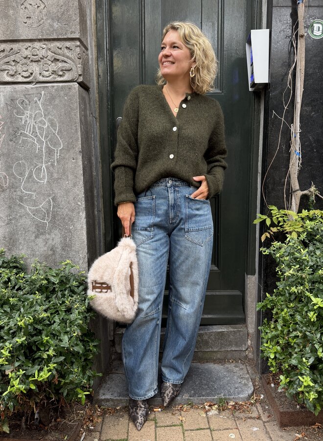 Second F. andrea cardigan black olive
