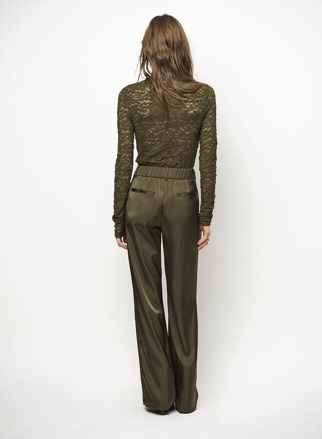 Dante6 irony lace turtle neck top olive