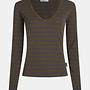 Penn&Ink W26F1923 stripe longsleeve tabac antra