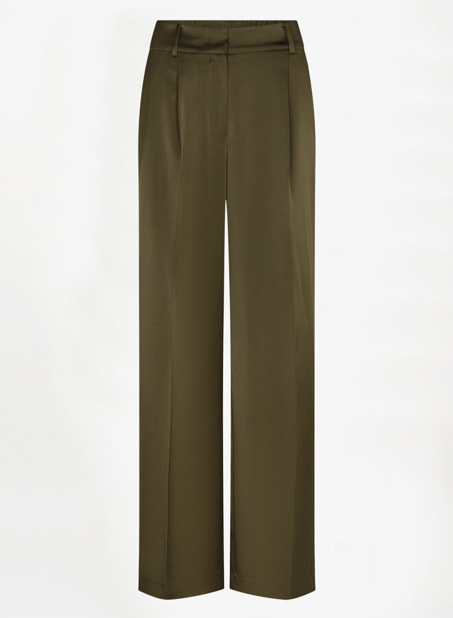 Dante6 jules bold satin smart pants olive