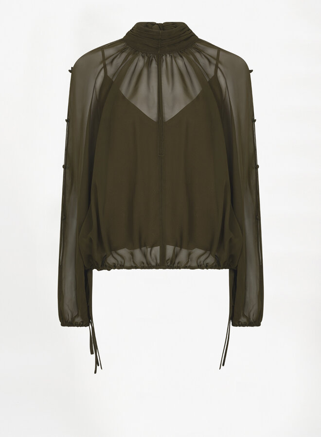 Dante6 sonia boho sleeve detail blouse olive
