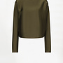 Dante6 leiva bold satin button detail top olive
