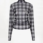 Dante6 casha printed check mesh top multicolour