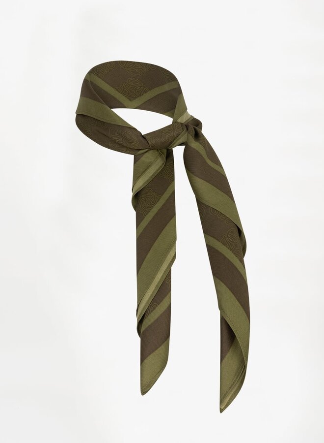 Dante6 monogram printed scarf olive