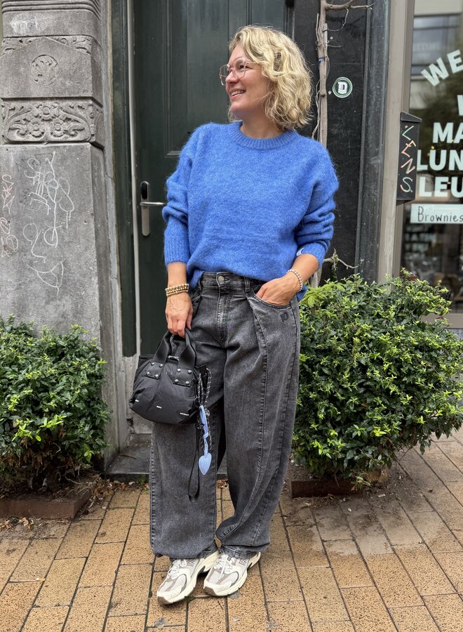 10days hairy knit sweater ultramarine