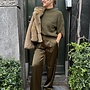 Dante6 jules bold satin smart pants olive