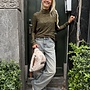 Dante6 irony lace turtle neck top olive