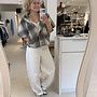 Dante6 lunetta check cape coat greige