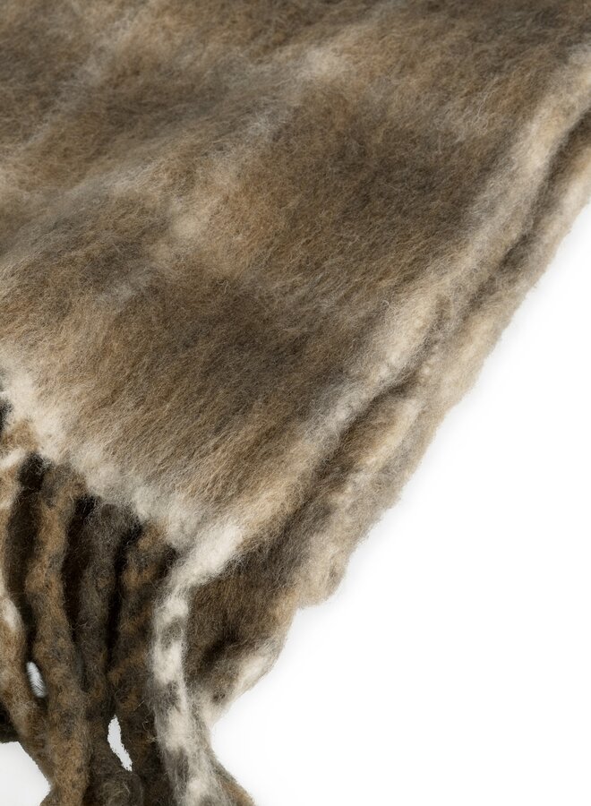 YAYA scarf met ruitpatroon brown