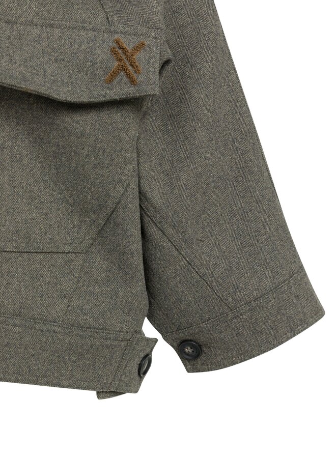 YAYA oversized wolmix jas grey