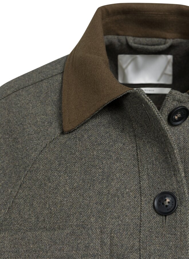YAYA oversized wolmix jas grey