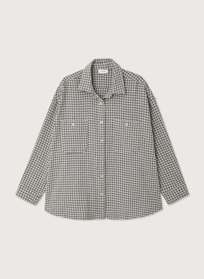 American V. hox06 blouse carreaux brouillard