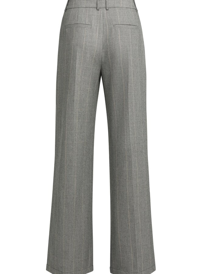 Yaya wijde broek met ruitpatroon