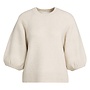 Yaya gebreide trui met ballonmouw off white