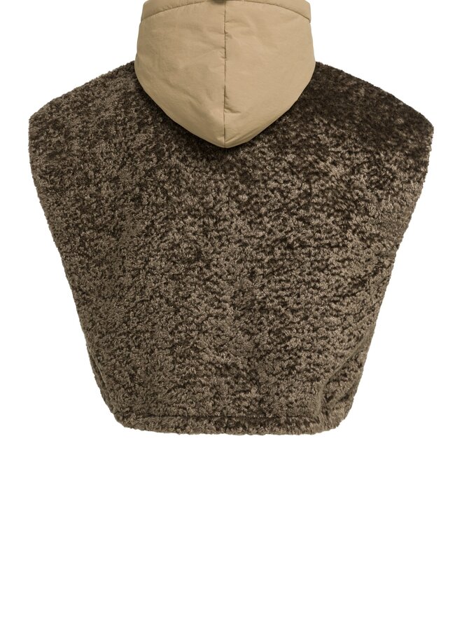 Yaya reversible bodywarmer van fake fur brown