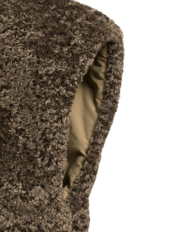 Yaya reversible bodywarmer van fake fur brown