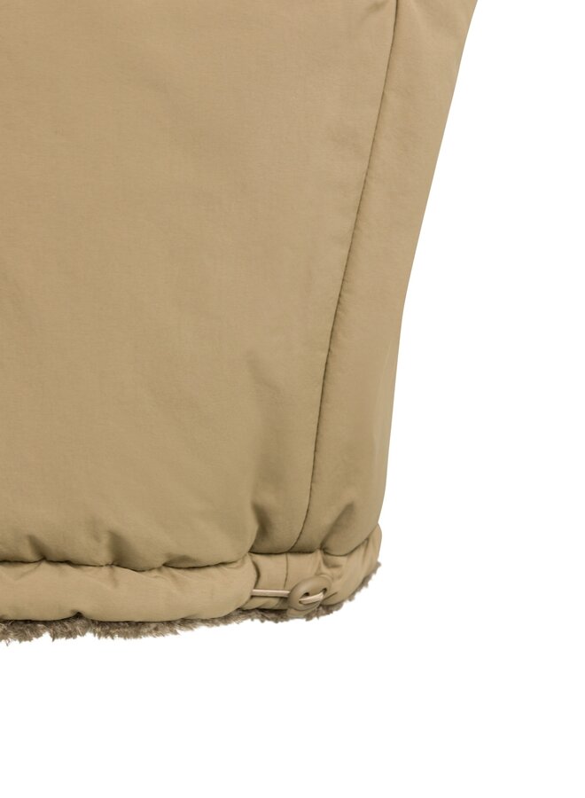 Yaya reversible bodywarmer van fake fur brown