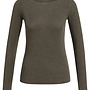 Yaya top met ronde hals brown