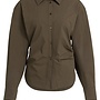 Yaya blouse met tailleaccent en plooien brown