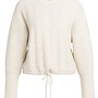 Yaya rib trui met vleermuismouw off white
