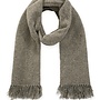 Yaya scarf met franjes teak brown