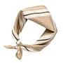 Yaya satijnen scarf brown dessin