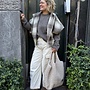 Dante6 lunetta check cape coat greige