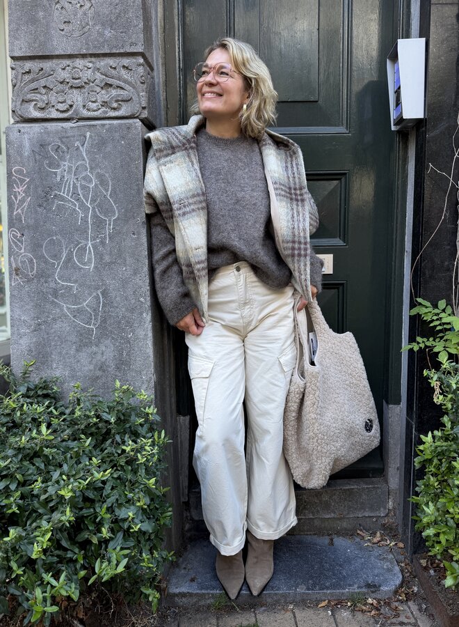Circle macy pants white