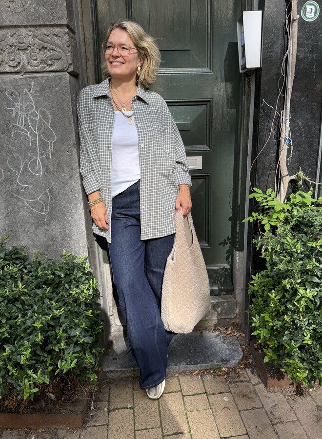 American V. hox06 blouse carreaux brouillard