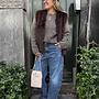 By Bar mona faux fur gilet dark brown