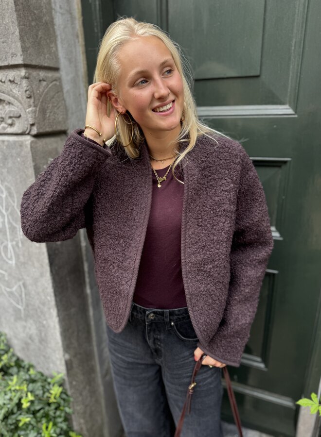 Circle elle jacket baroque red