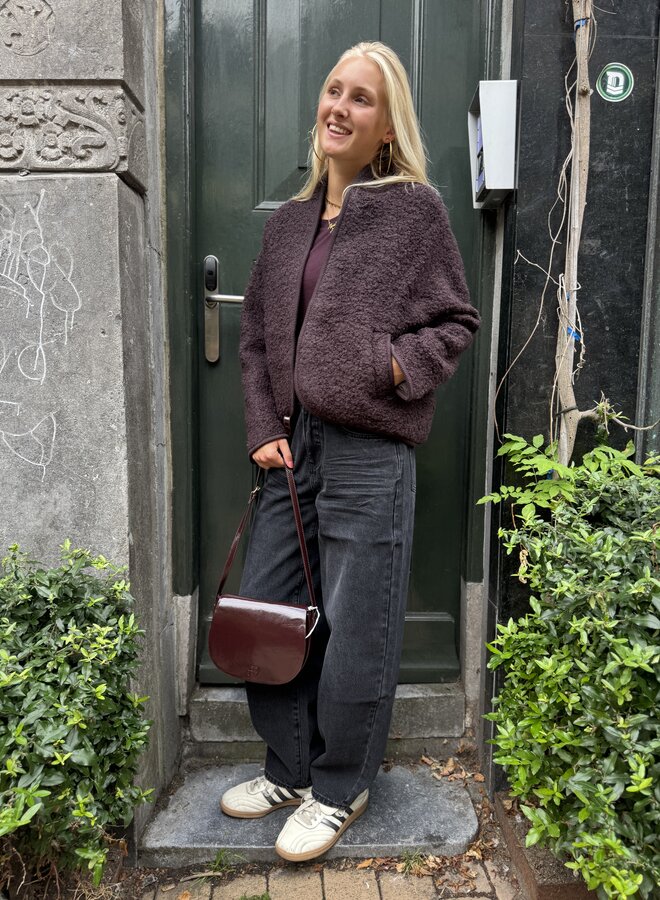 Circle elle jacket baroque red