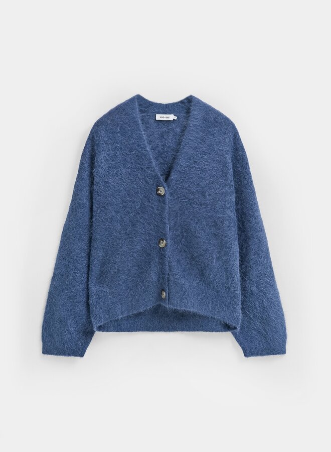 Knit-ted maris cardigan mid blue