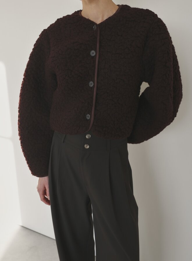 Club L'avenir sima teddy jacket auburn