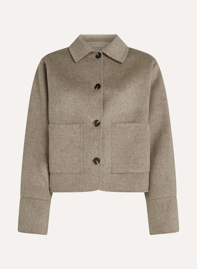 Circle sef jacket beige velvet