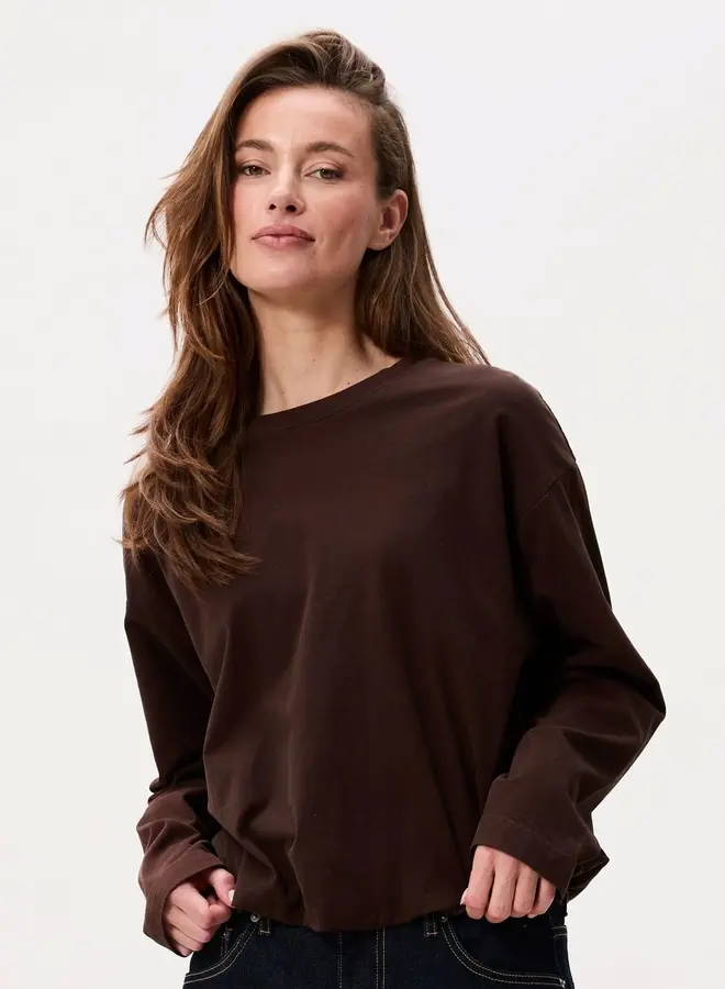Catwalk junkie tuck in long sleeve brown