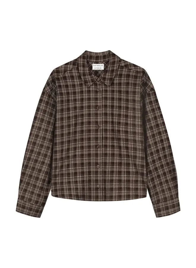 Catwalk junkie check blouse brown