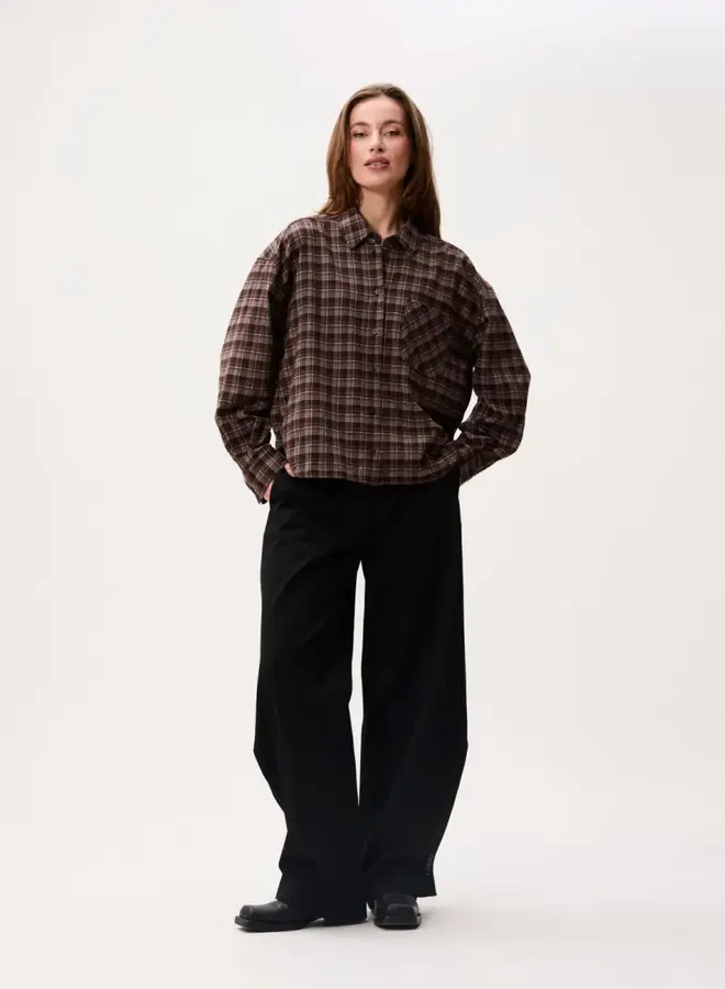Catwalk junkie check blouse brown