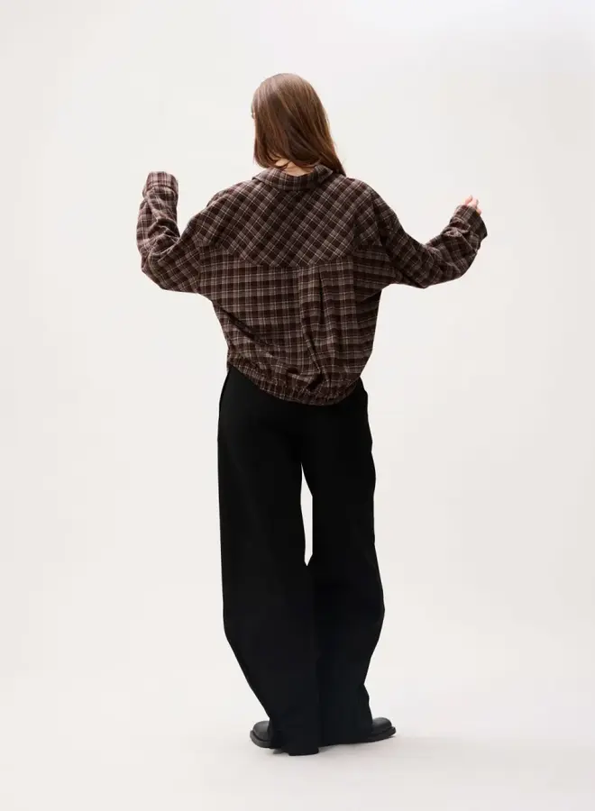 Catwalk junkie check blouse brown