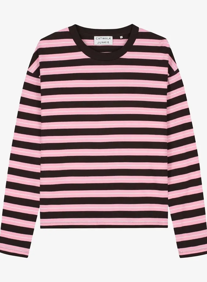 Catwalk junkie striped long sleeve brownie