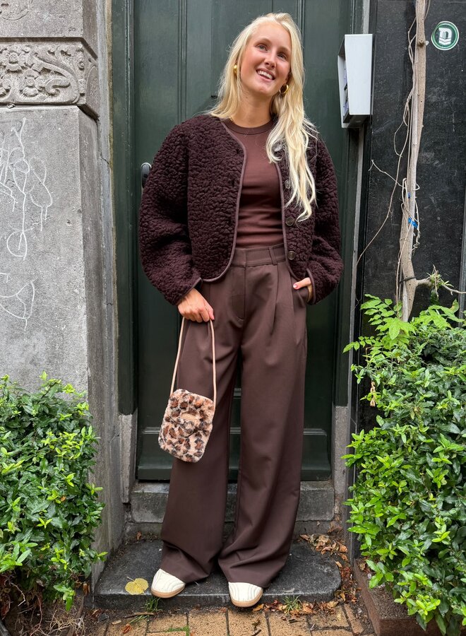 Club L'avenir sima teddy jacket auburn