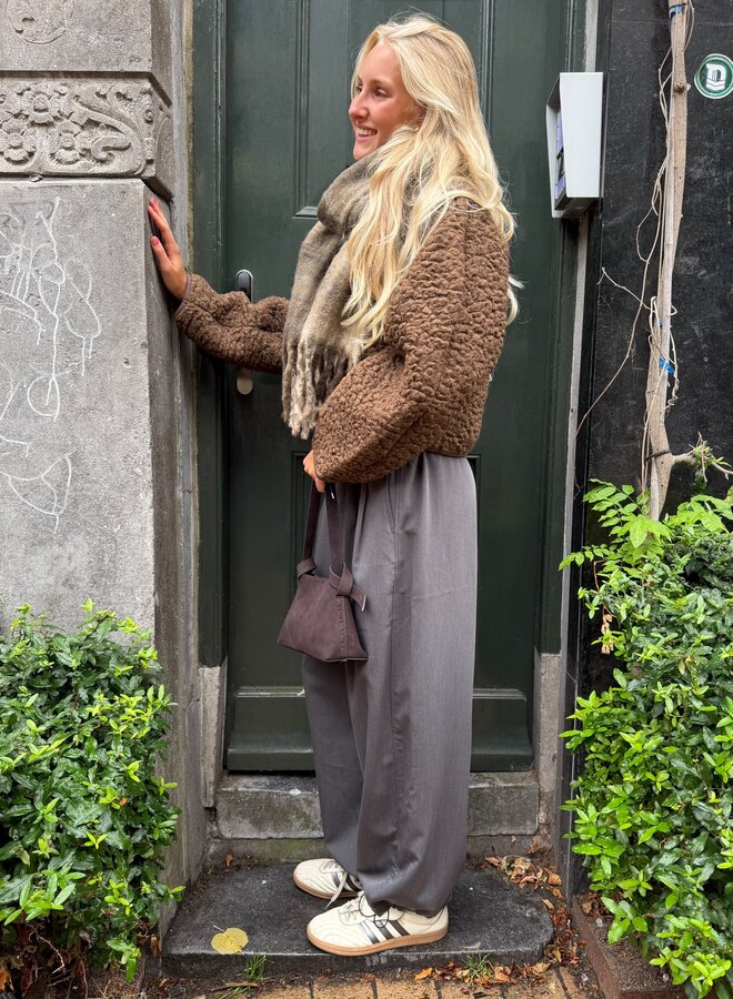Club L'avenir sima teddy jacket walnut