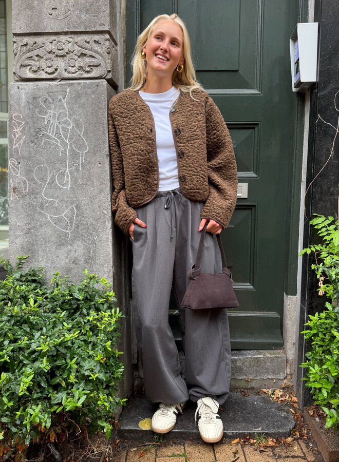 Club L'avenir sima teddy jacket walnut